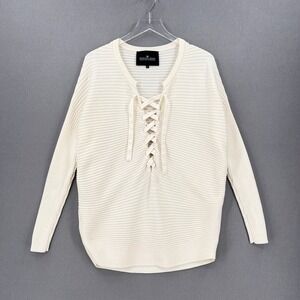 DESIGNERS REMIX CHARLOTTE ESKILDSEN Ribly String Sweater Womens Medium Cream